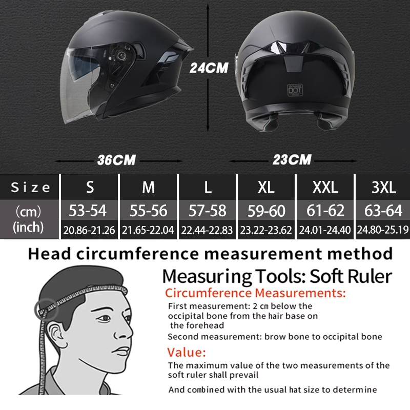 715 دراجة نارية مفتوحة الوجه خ - مراجعة Scooter Helmet Set وسعره
